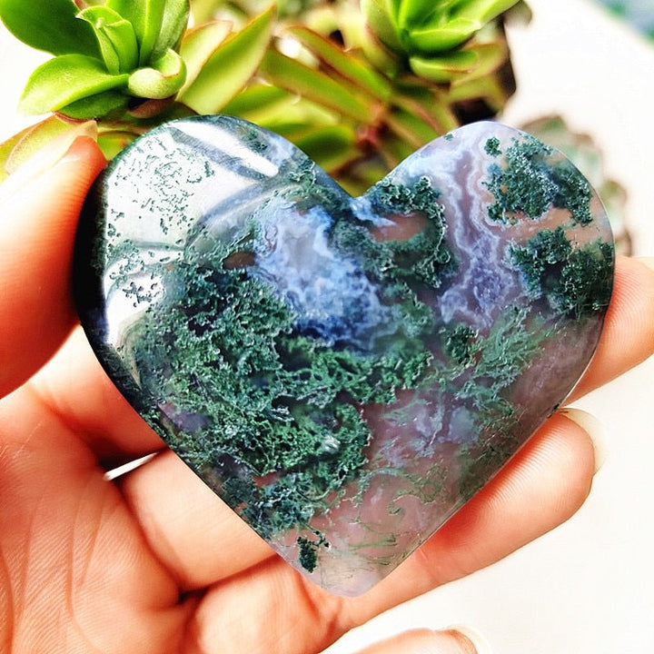 Moss Agate Hearts - Light Of Twelve