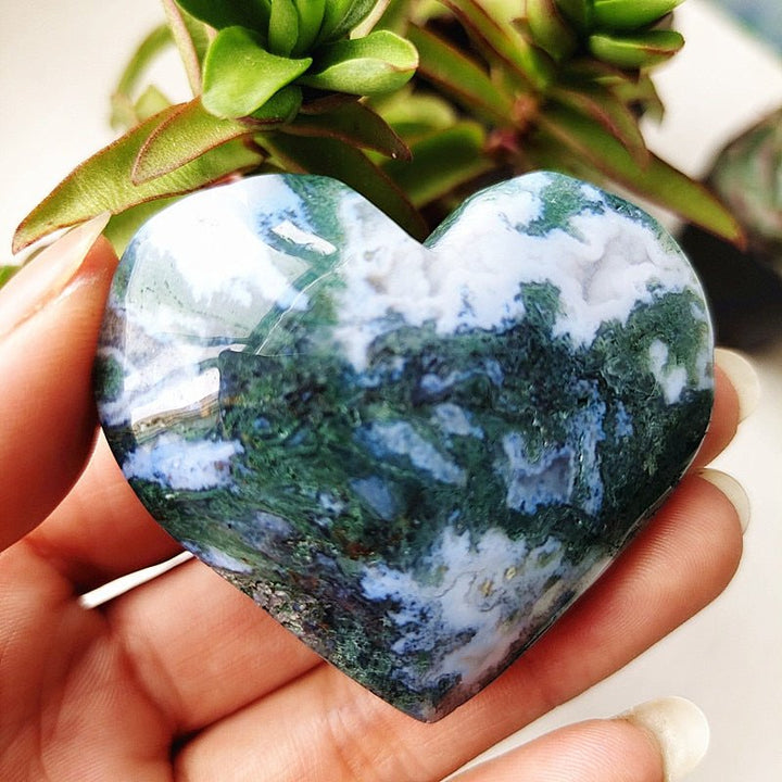 Moss Agate Hearts - Light Of Twelve