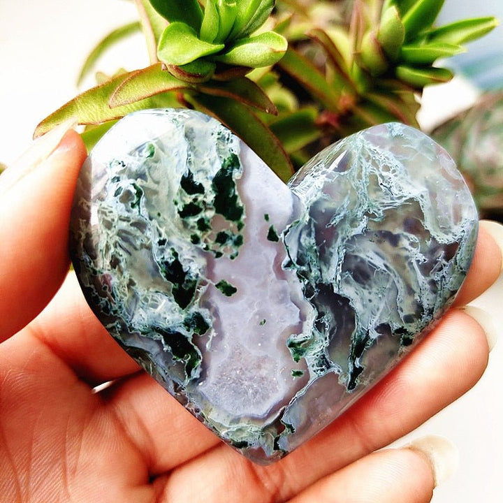 Moss Agate Hearts - Light Of Twelve