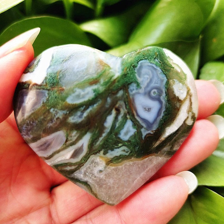 Moss Agate Hearts - Light Of Twelve