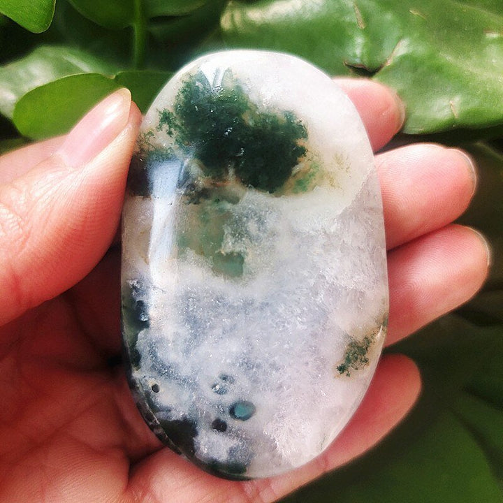 Moss Agate Palm Stones - Light Of Twelve