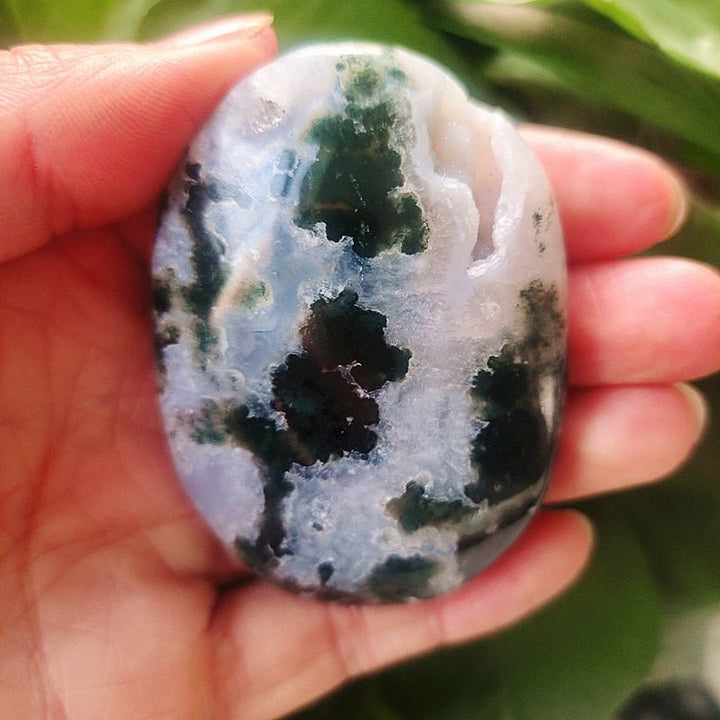 Moss Agate Palm Stones - Light Of Twelve