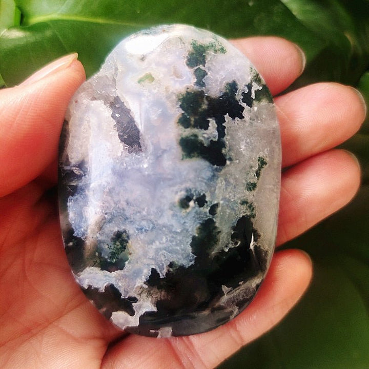 Moss Agate Palm Stones - Light Of Twelve