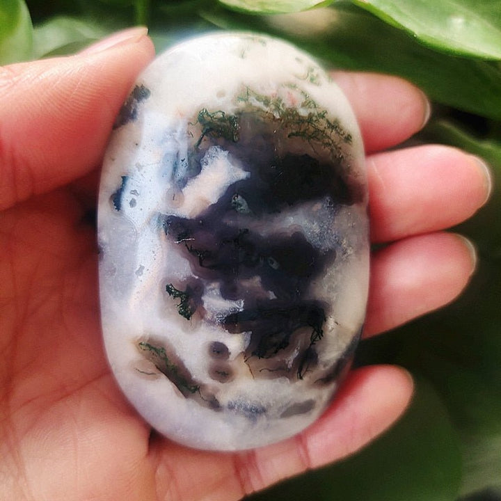 Moss Agate Palm Stones - Light Of Twelve