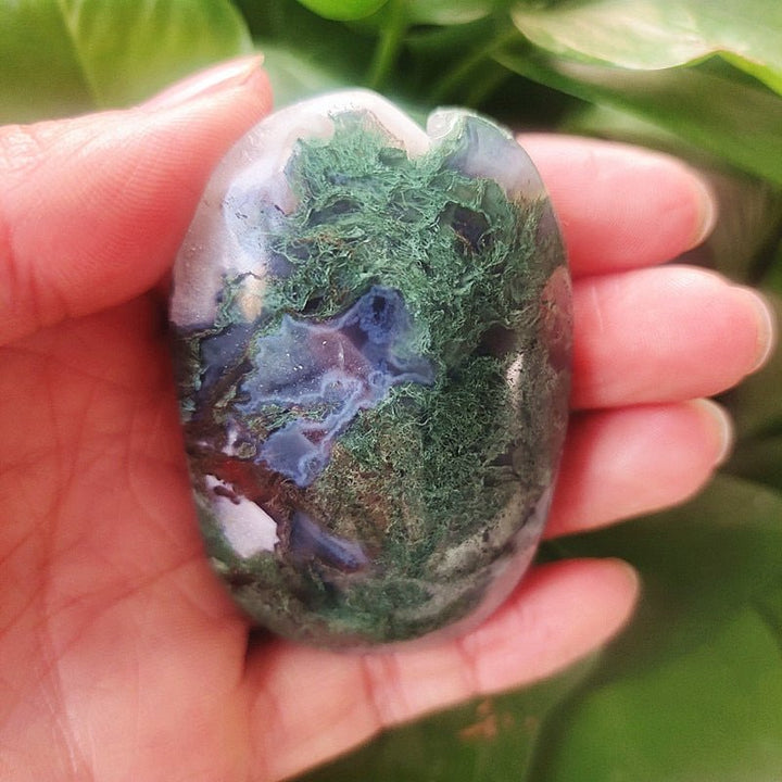 Moss Agate Palm Stones - Light Of Twelve