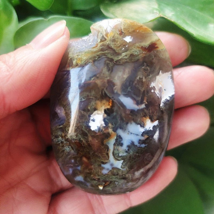 Moss Agate Palm Stones - Light Of Twelve