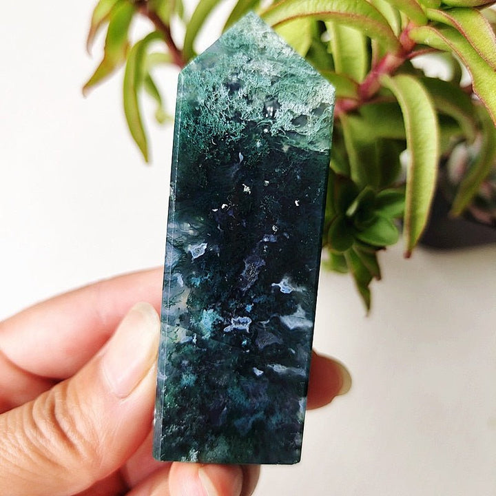 Moss Agate Tower Points - Light Of Twelve