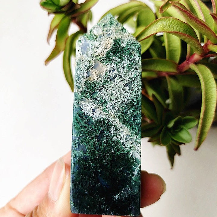 Moss Agate Tower Points - Light Of Twelve