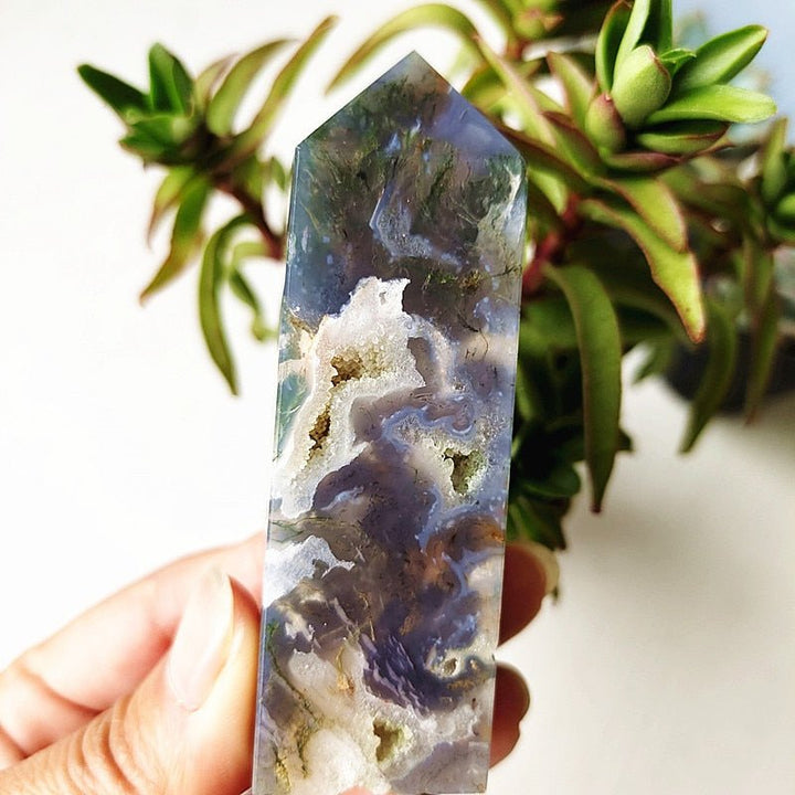 Moss Agate Tower Points - Light Of Twelve