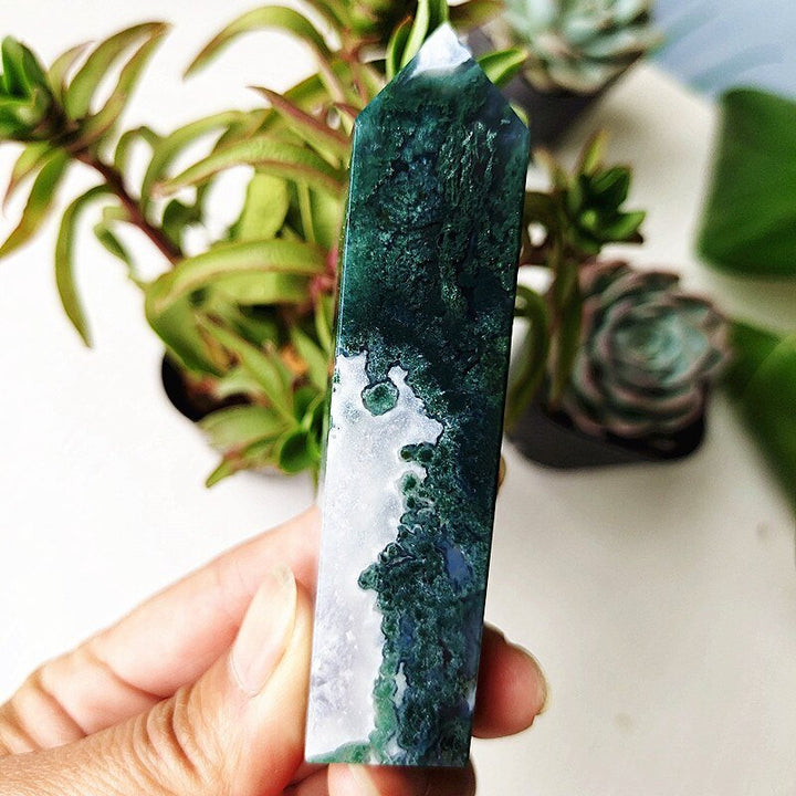 Moss Agate Tower Points - Light Of Twelve