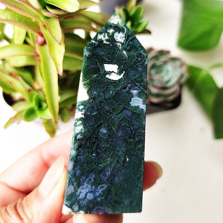 Moss Agate Tower Points - Light Of Twelve