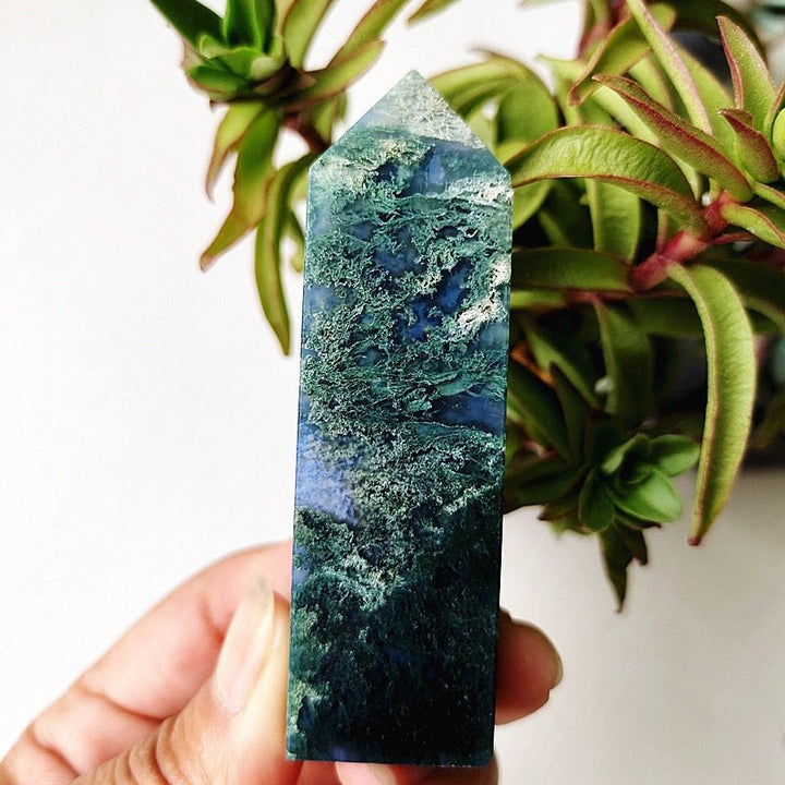 Moss Agate Tower Points - Light Of Twelve