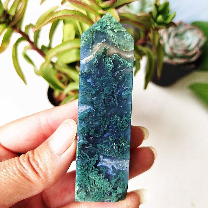 Moss Agate Tower Points - Light Of Twelve