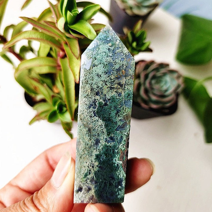 Moss Agate Tower Points - Light Of Twelve