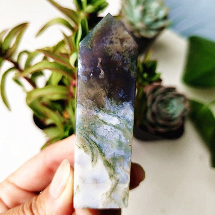 Moss Agate Tower Points - Light Of Twelve