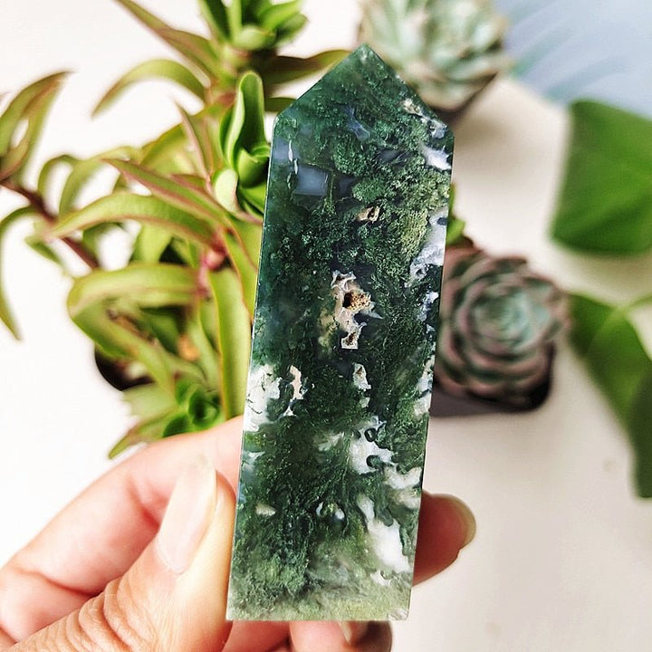 Moss Agate Tower Points - Light Of Twelve