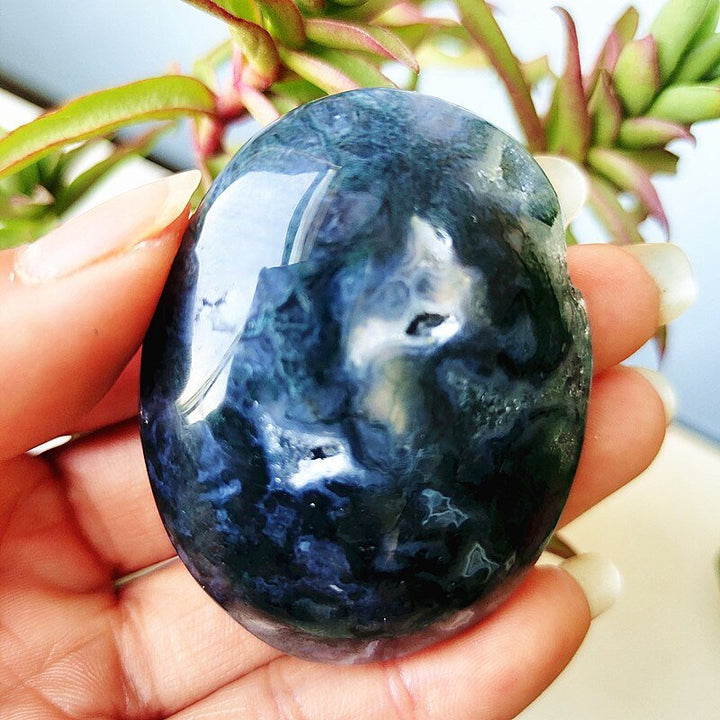 Moss Agate Worry Stones - Light Of Twelve