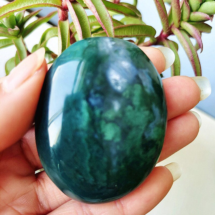 Moss Agate Worry Stones - Light Of Twelve