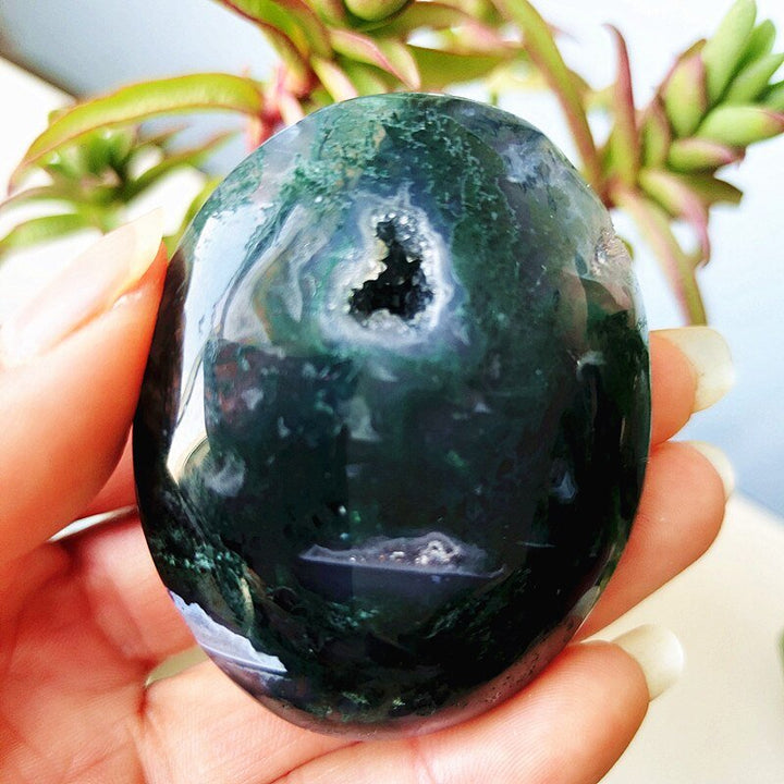 Moss Agate Worry Stones - Light Of Twelve