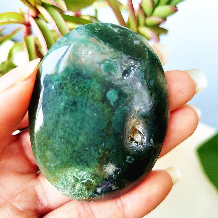 Moss Agate Worry Stones - Light Of Twelve