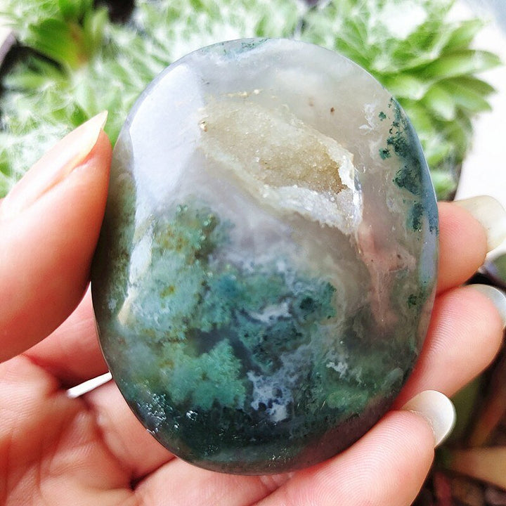 Moss Agate Worry Stones - Light Of Twelve