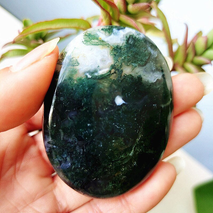 Moss Agate Worry Stones - Light Of Twelve