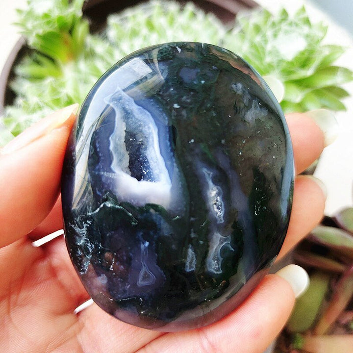 Moss Agate Worry Stones - Light Of Twelve