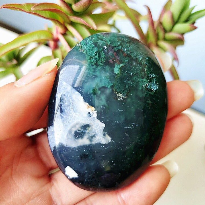 Moss Agate Worry Stones - Light Of Twelve