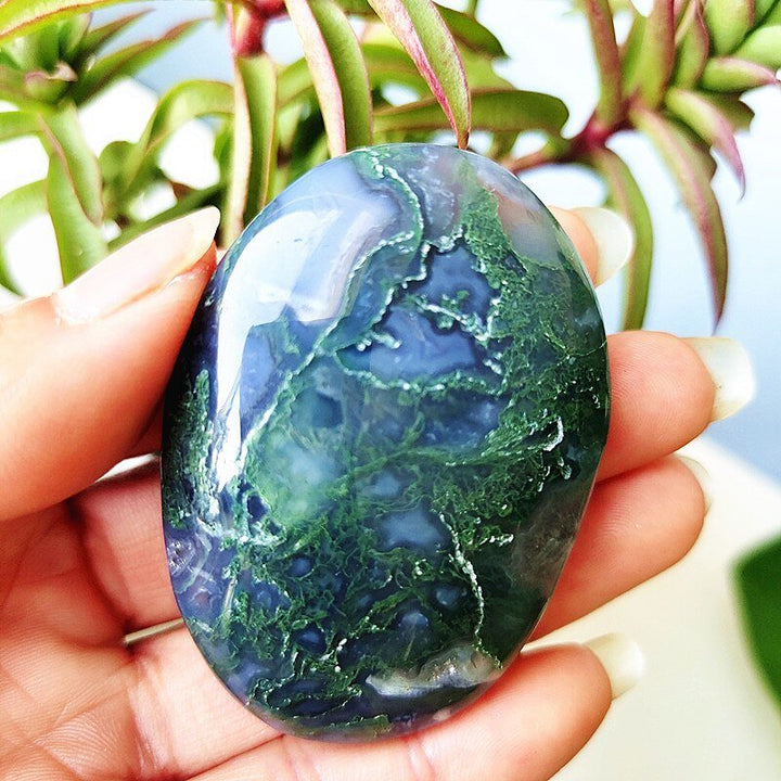 Moss Agate Worry Stones - Light Of Twelve