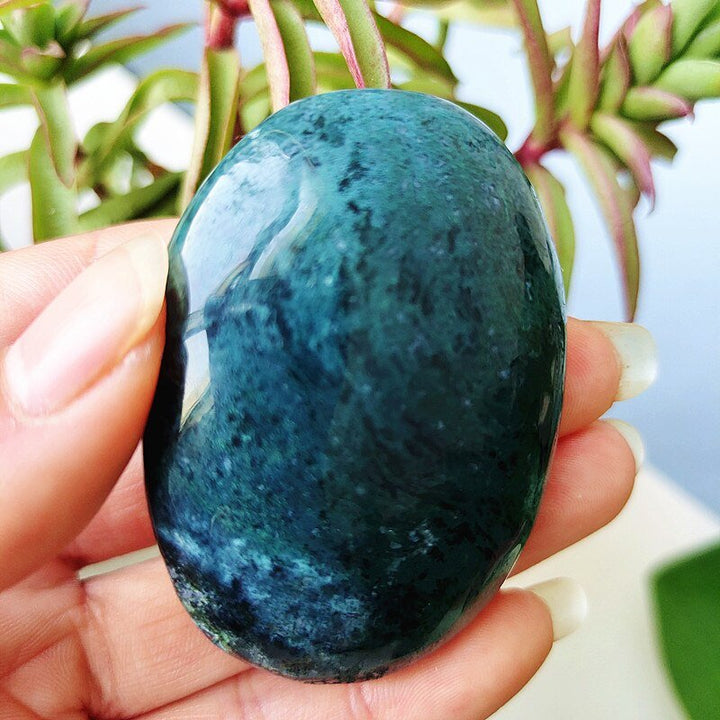 Moss Agate Worry Stones - Light Of Twelve