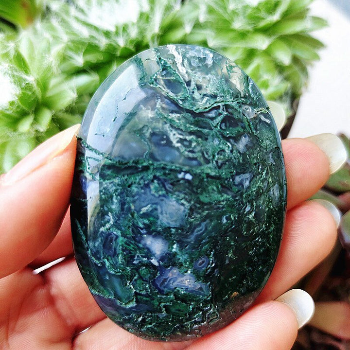 Moss Agate Worry Stones - Light Of Twelve