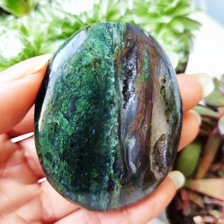 Moss Agate Worry Stones - Light Of Twelve