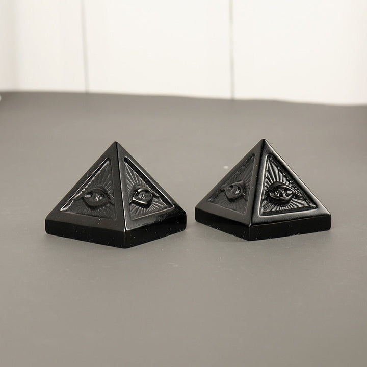 Mysterious Black Obsidian Eye Pyramids for Protection - Light Of Twelve