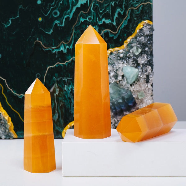 Orange Calcite Crystal Points - Light Of Twelve
