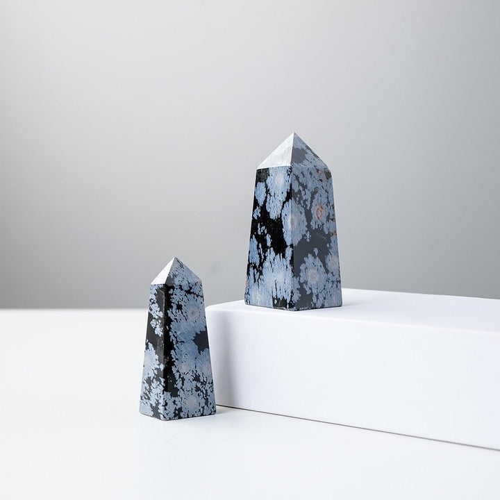 Petite Mini Snowflake Obsidian Points for Emotional Healing - Light Of Twelve