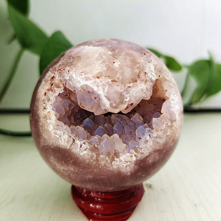 Pink Amethyst Geode Spheres - Light Of Twelve