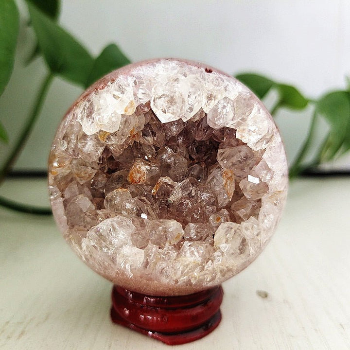 Pink Amethyst Geode Spheres - Light Of Twelve