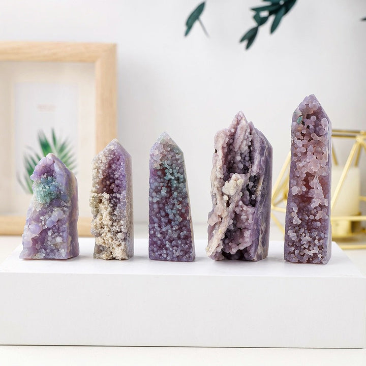 Purple Grape Agate Crystal Points - Light Of Twelve