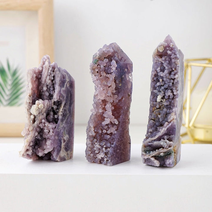 Purple Grape Agate Crystal Points - Light Of Twelve