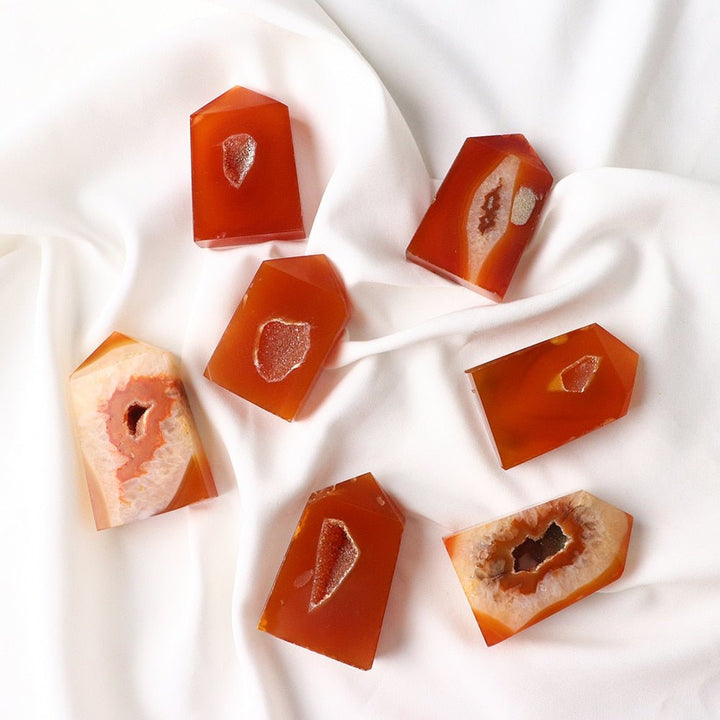 Red Agate Crystal Points - Light Of Twelve