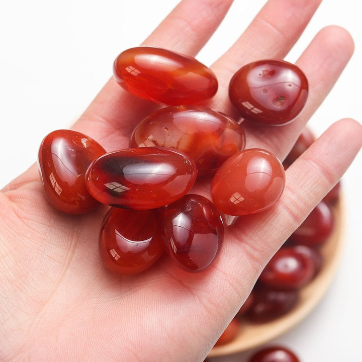 Red Carnelian Agate Tumbles: Pocket-Sized Vitality Gems - Light Of Twelve