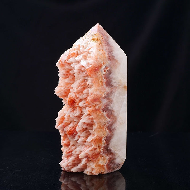 Red Dogtooth Agate Crystal Tower - Energy Balancing & Creativity Boosting - Light Of Twelve
