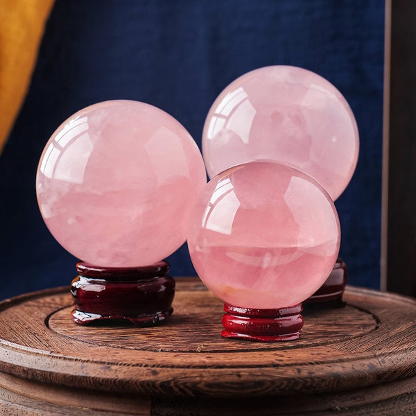 Rose Quartz Spheres – Unconditional Love, Emotional Balance & Meditation - Light Of Twelve