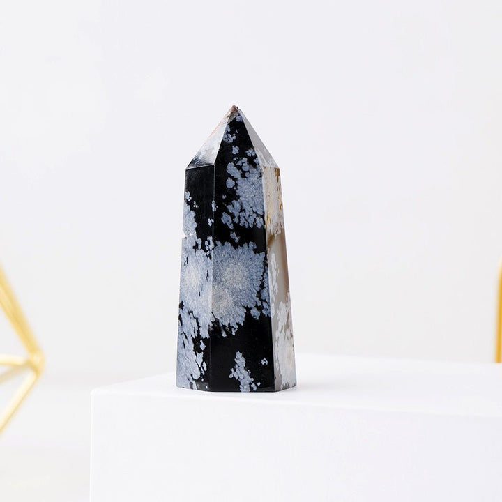 Snowflake Obsidian Crystal Towers - Light Of Twelve