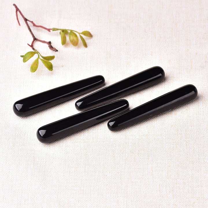 Soothing Round Black Obsidian Massage Wands for Relaxation - Light Of Twelve