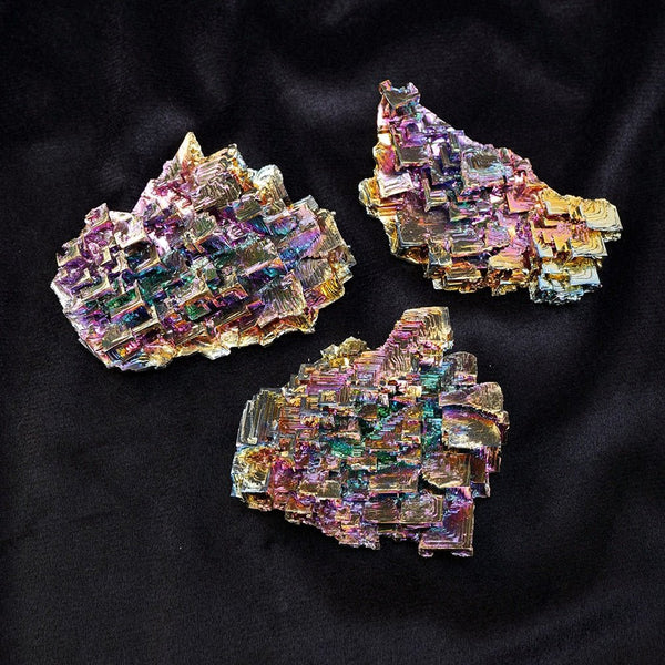 Stunning Bismuth Crystal Specimens 1KG - Unique Geometric Mineral Art - Light Of Twelve