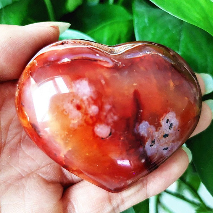 Vibrant Red Agate Hearts - Light Of Twelve